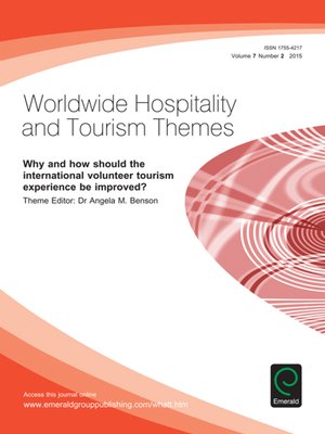 cover image of Worldwide Hospitality and Tourism Themes, Volume 7, Issue 2